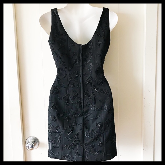 2 pcs Carmen Marc Valvo Sequin Embroidered Dress - Picture 5 of 6